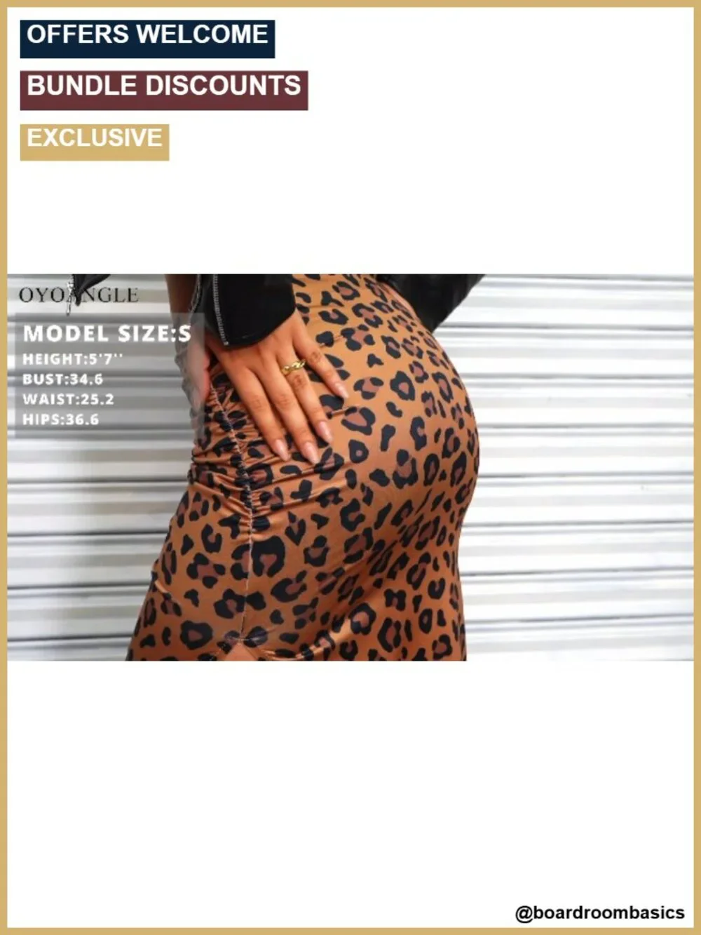 Leopard Print High Slit Maxi Skirt Elastic Waist Y2K Cheetah Pencil Skirt